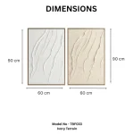 Ivory Terrain – Hand-Painted Textured Oil Painting Set (2 Pieces) - Image 3