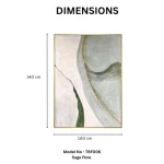 Sage Flow – Hand-Painted Contemporary Abstract Oil Painting - Image 3
