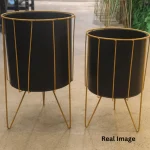 Black Aura Metal Plant Stand Set - Image 4
