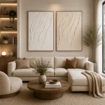 Ivory Terrain – Hand-Painted Textured Oil Painting Set (2 Pieces) - Image 4