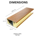 Premium WPC Baffle Ceiling System - Panel & Hanger Profile - Image 6