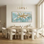 Golden Petal – Hand-Painted Floral Oil Painting - Image 2