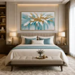 Golden Petal – Hand-Painted Floral Oil Painting - Image 4