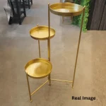 Golden Halo Triple Planter Stand - Image 4