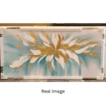 Golden Petal – Hand-Painted Floral Oil Painting - Image 5