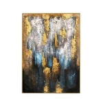 Midnight Gold – Hand-Painted Contemporary Abstract Oil Painting