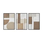 Architectural Form Trio – Hand-Painted Abstract Oil Painting Set (3 Pieces)