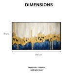 Midnight Gold – Hand-Painted Abstract Oil Painting - Image 3