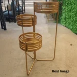 Orbit Gold Triple Planter Stand - Image 3