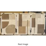 Architectural Form Trio – Hand-Painted Abstract Oil Painting Set (3 Pieces) - Image 5