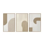 Soft Curve Trio – Hand-Painted Abstract Oil Painting Set (3 Pieces)