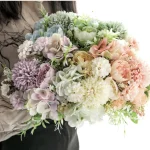 Peony Hydrangea Button Mum Bouquet