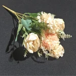 Artificial Peony Hydrangea Button Mum Bouquet - Image 4