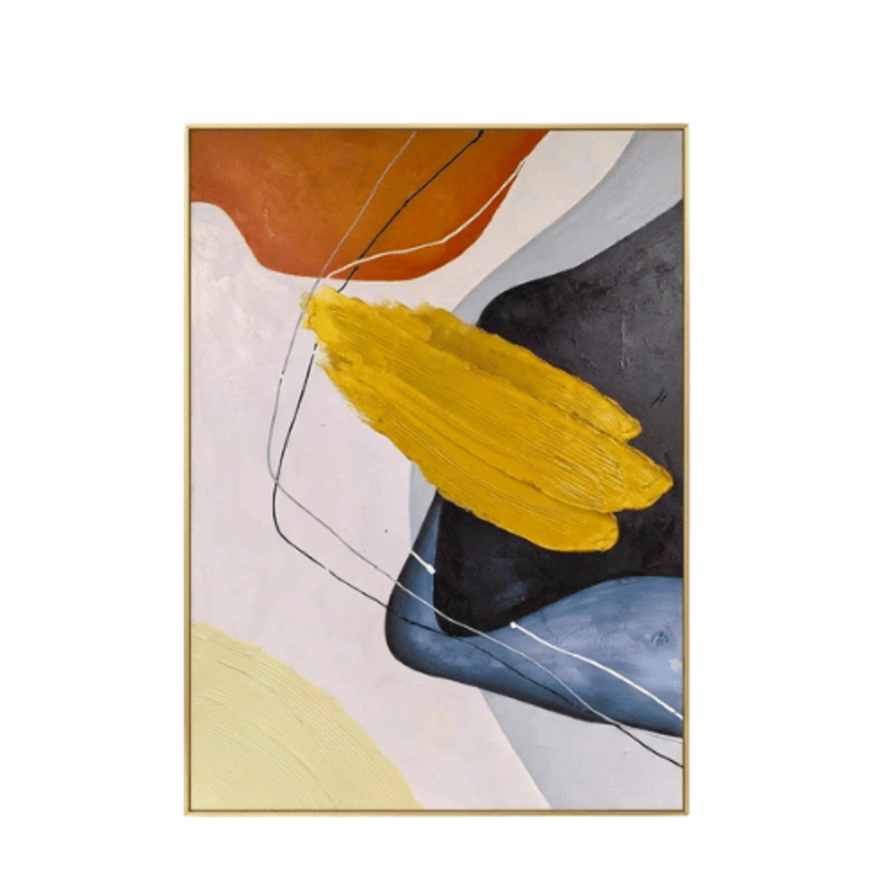 46-46 Auric Leaf – Hand-Painted Contemporary Abstract Oil Painting