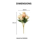 Artificial Peony Hydrangea Button Mum Bouquet - Image 3
