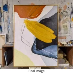 Auric Leaf – Hand-Painted Contemporary Abstract Oil Painting - Image 4