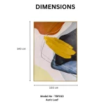 Auric Leaf – Hand-Painted Contemporary Abstract Oil Painting - Image 5