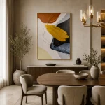 Auric Leaf – Hand-Painted Contemporary Abstract Oil Painting - Image 2