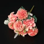 Artificial Peony Hydrangea Button Mum Bouquet - Image 8
