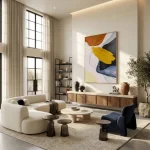 Auric Leaf – Hand-Painted Contemporary Abstract Oil Painting - Image 3