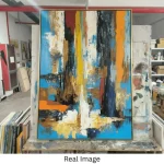 City Lights – Hand-Painted Contemporary Abstract Oil Painting - Image 4