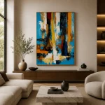 City Lights – Hand-Painted Contemporary Abstract Oil Painting - Image 2