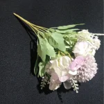 Artificial Peony Hydrangea Button Mum Bouquet - Image 13