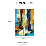 City Lights – Hand-Painted Contemporary Abstract Oil Painting - Image 3