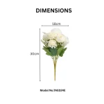 Artificial Peony Hydrangea Button Mum Bouquet - Image 15