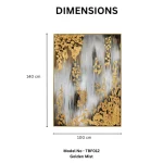 Golden Mist – Hand-Painted Contemporary Abstract Oil Painting - Image 4