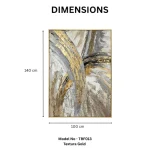 Textura Gold – Hand-Painted Contemporary Abstract Oil Painting - Image 3