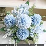 Artificial Peony Hydrangea Button Mum Bouquet - Image 5