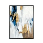Azure Luxe – Hand-Painted Contemporary Abstract Oil Painting