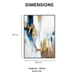 Azure Luxe – Hand-Painted Contemporary Abstract Oil Painting - Image 3