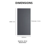 STC Luxurious Metallic Finish Bamboo Charcoal Wall Sheet – Metallic Black BC-14 - Image 3