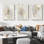 Golden Whisper Trio – Canvas Printed Wall Art Set (3 Pieces) - Image 5