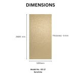STC Luxurious Metal Finish Bamboo Charcoal Wall Sheet – Sunshine BC-17 - Image 3