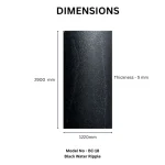 STC Luxurious Metal Finish Bamboo Charcoal Wall Sheet – Black Water Ripple BC-18 - Image 3