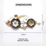Modern Floral Metal Wall Decor - Image 2