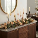 Decorative Metal Candle Stand Set