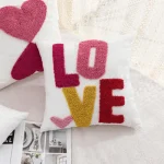 Love Vibes Embroidered Decorative Cushion Cover  - Image 3