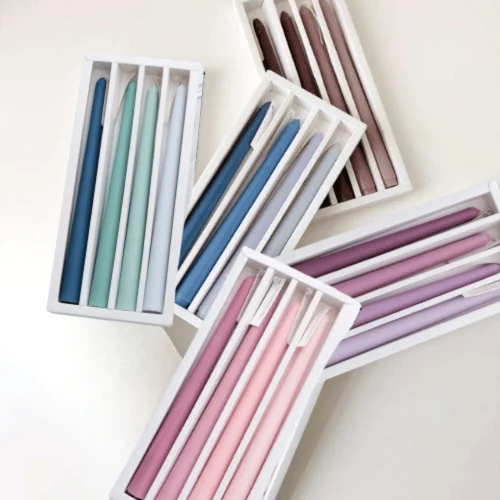 Gradient Coloured Taper Candle Set