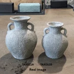Antica Amphora Textured Ceramic Decorative Vase - Image 4