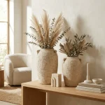 Rustica Clay Textured Ceramic Decorative Vase - Image 6