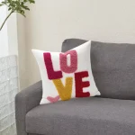 Love Vibes Embroidered Decorative Cushion Cover  - Image 4