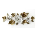 Golden Vine Rose Metal Wall Decor