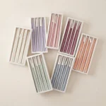 Coloured Taper Candle Set
