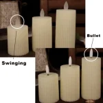 Luxury Flameless Ribbed Pillar LED Candle Set - Image 4