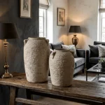 Rustica Clay Textured Ceramic Decorative Vase - Image 4