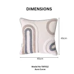 Aura Curve Embroidered Decorative Cushion Cover - Image 2
